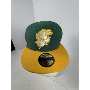 Albuquerque Dukes Vintage Duke Logo Green UV MiLB 59Fifty Fitted Hat 7 1/8